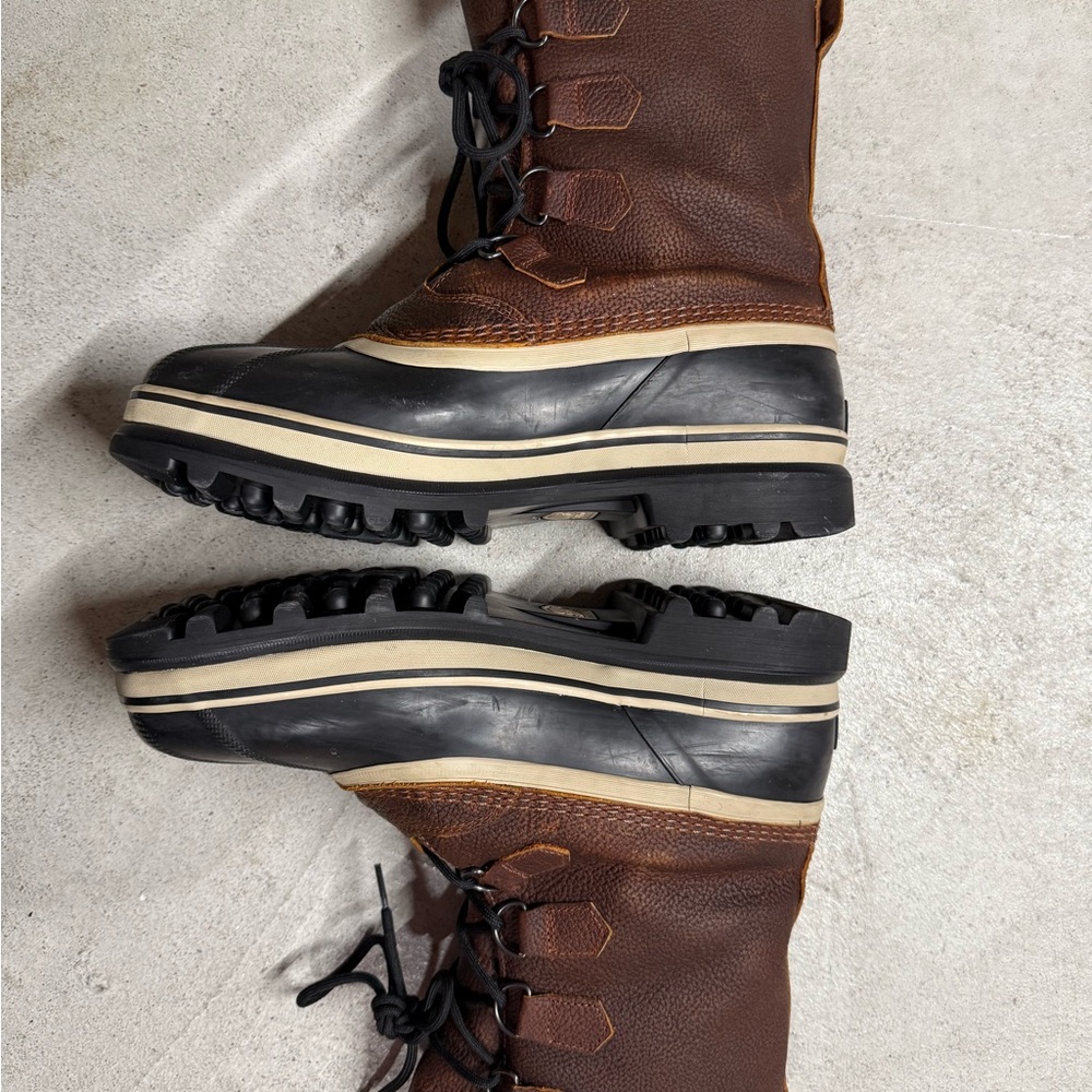 Sorel Brown and Black Rain & Snow Boots with Plush Lining - Picture 5 of 6